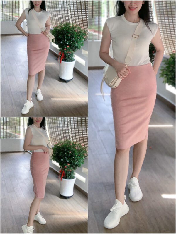 Suede Pencil Skirt  质感包臀裙 - Image 2