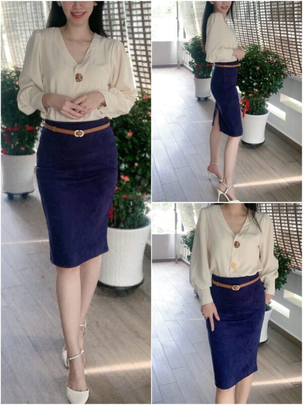 Suede Pencil Skirt  质感包臀裙 - Image 6