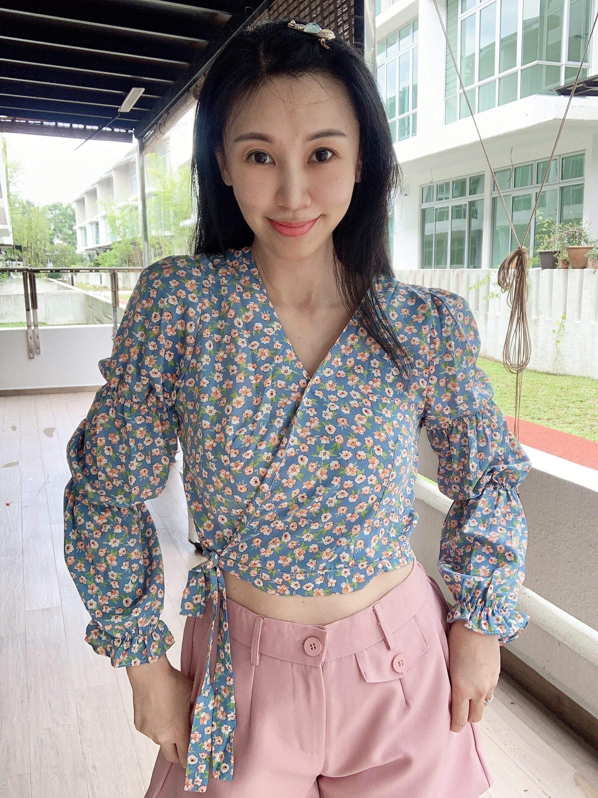 French Floral Blouse