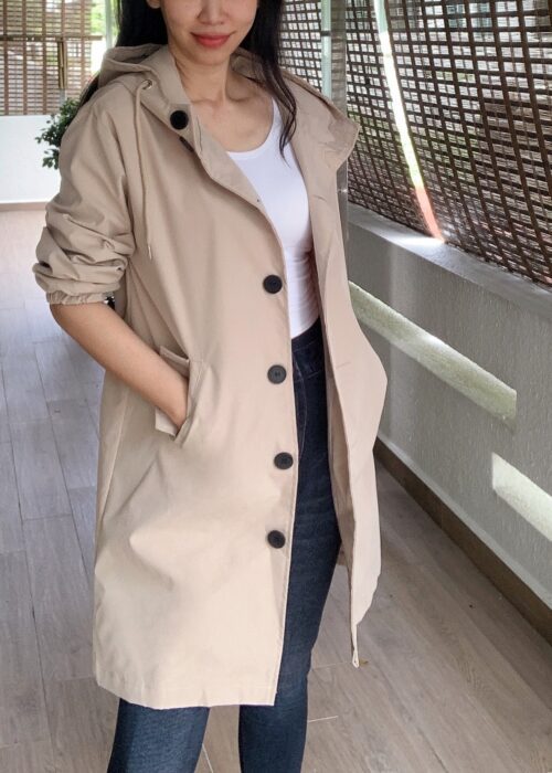 Plus Size Windbreaker Hoodies  御行抽绳风衣