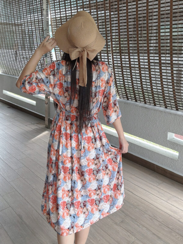 Roses Pockets Lazy Dress 玫瑰田园风口袋懒人裙 - Image 5