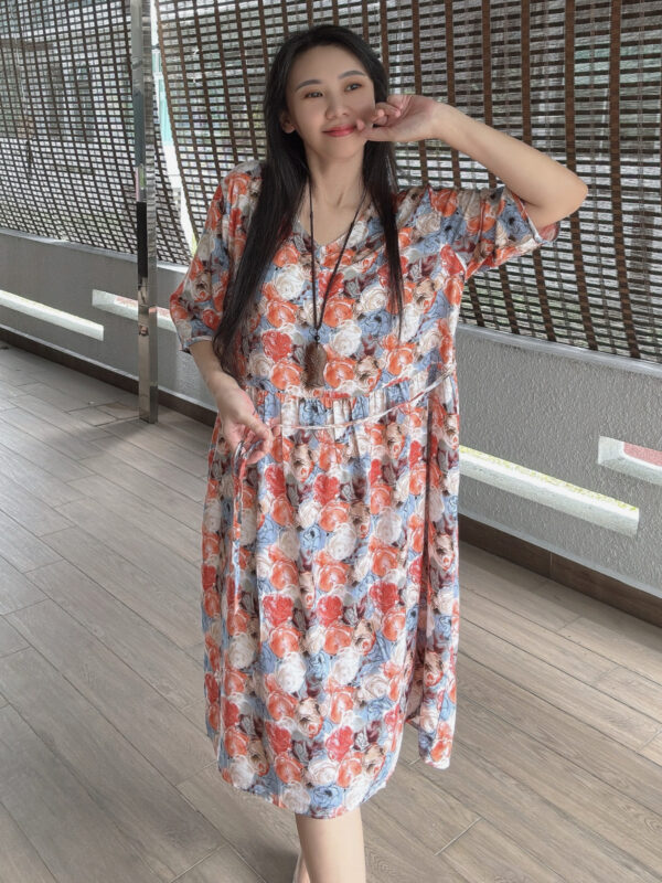 Roses Pockets Lazy Dress 玫瑰田园风口袋懒人裙 - Image 6