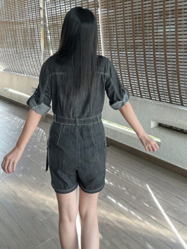 Denim Casual Romper 牛仔四分连体裤 - Image 5