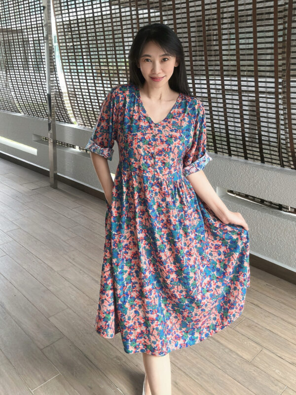 CALLUN Tie Loose Dress 花颜宽松系带懒人裙 - Image 3