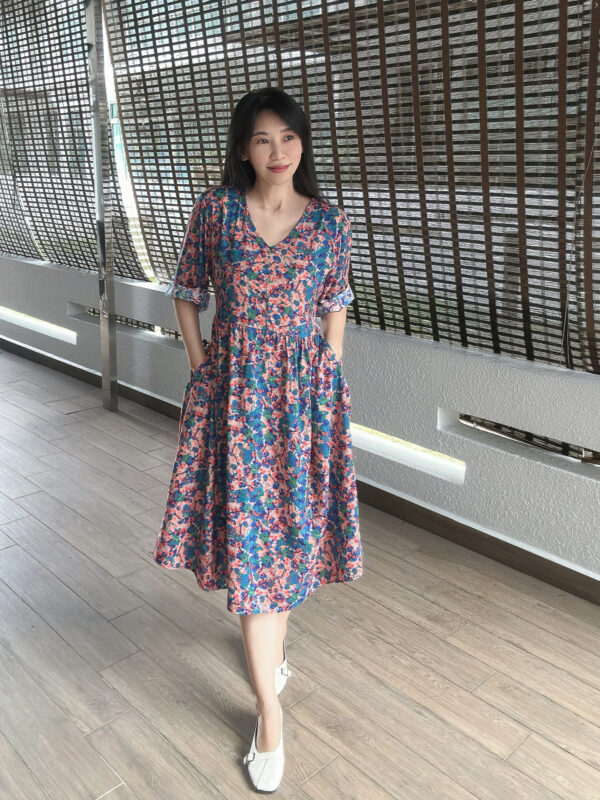 CALLUN Tie Loose Dress 花颜宽松系带懒人裙 - Image 2