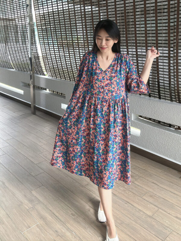 CALLUN Tie Loose Dress 花颜宽松系带懒人裙 - Image 5