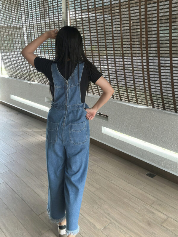 Denim Wide Leg Overall 阔腿直筒牛仔背带裤 - Image 3