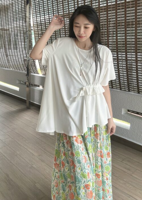 BRIIS Irregular Drawstring Blouse 百搭设计感不规则上衣