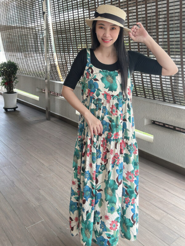 SISSIE Slip Dress(blue-red) 小红绿意吊带裙 - Image 8