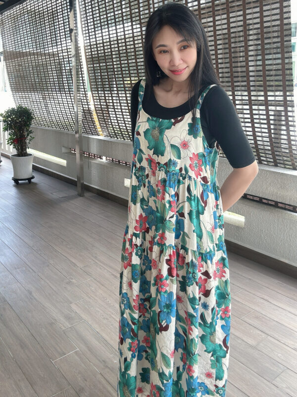 SISSIE Slip Dress(blue-red) 小红绿意吊带裙 - Image 7