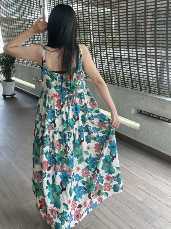 SISSIE Slip Dress(blue-red) 小红绿意吊带裙 - Image 3