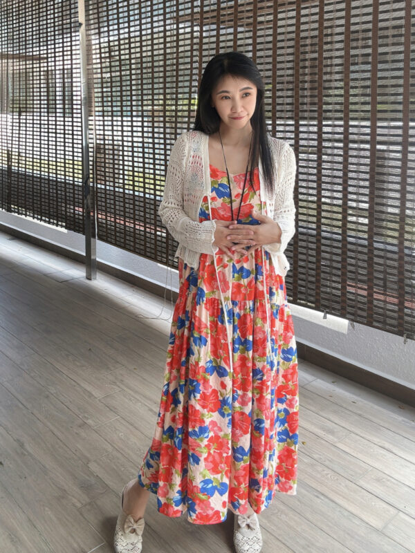 SISSIE Slip Dress(Pink-blue) 点点蓝吊带裙 - Image 3