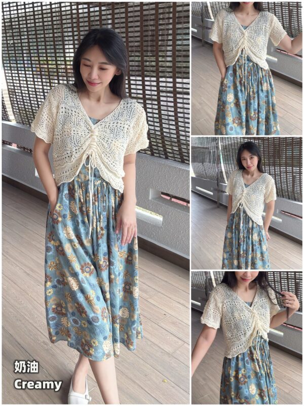 MONNIE Drawstring Knit Top 拉绳镂空针织衫 - Image 5