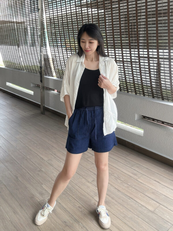 Soft Denim Wide-leg Short Pants 软牛仔四分裤 - Image 5