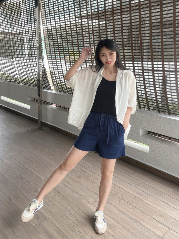 Soft Denim Wide-leg Short Pants 软牛仔四分裤 - Image 3