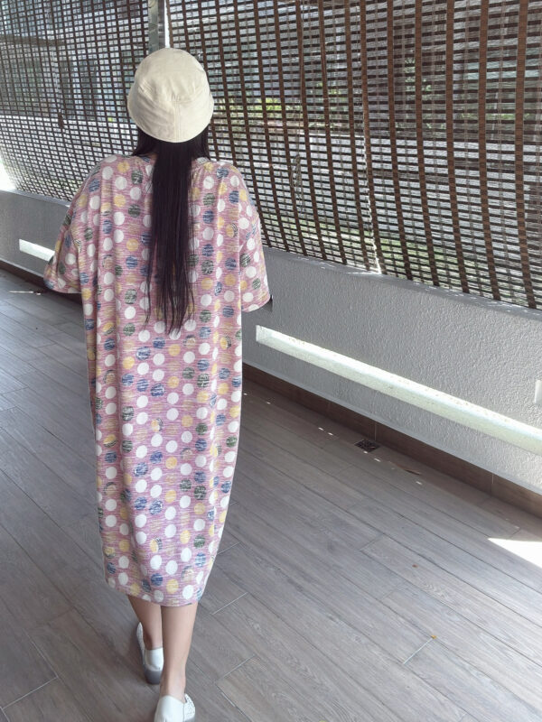 Polka Dot OVERSIZE Lazy Dress 潮版大Tee裙 粉波点 - Image 6