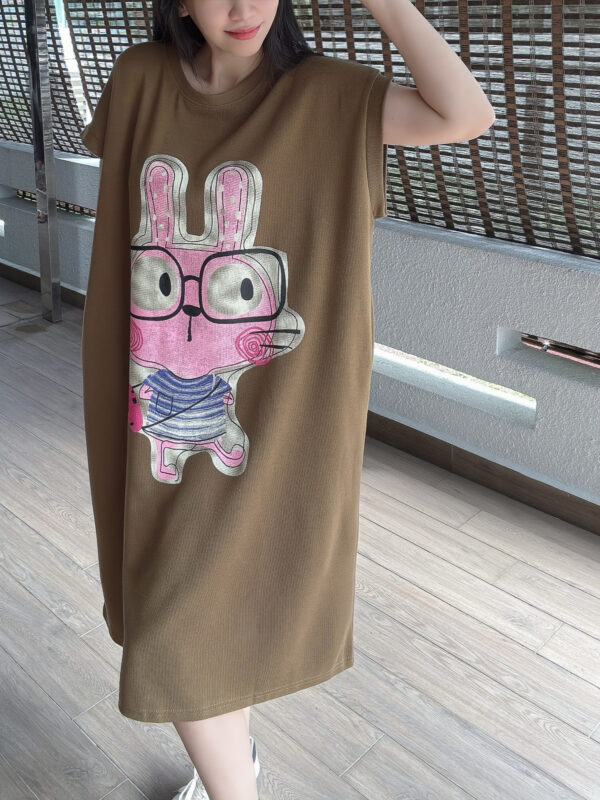 OVERSIZE Pockets Tee Dree Glasses Bunny 潮版大Tee裙 眼镜小兔 - Image 3