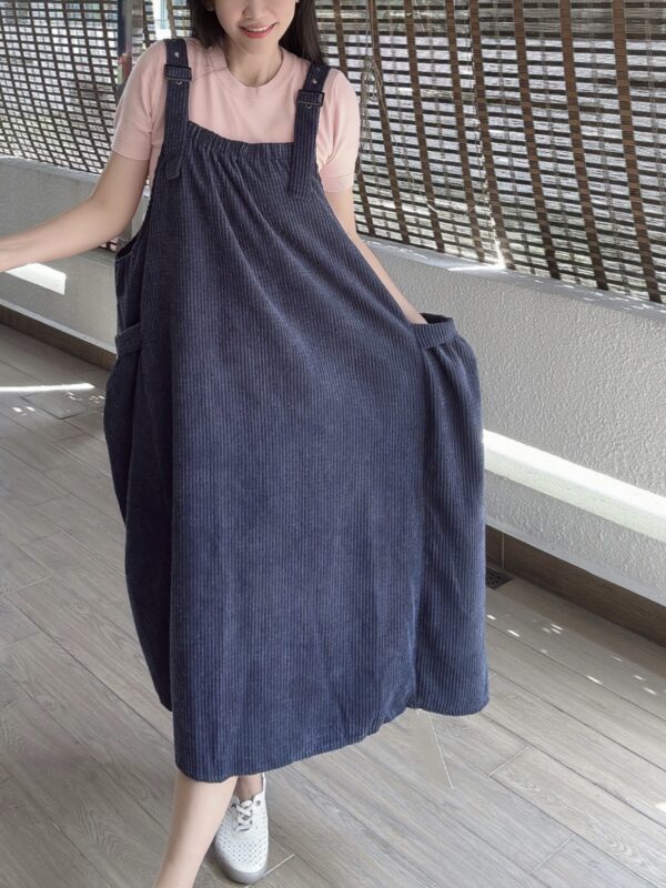 OVERSIZE Waffle Overall 潮牌大版 华夫格背带裙