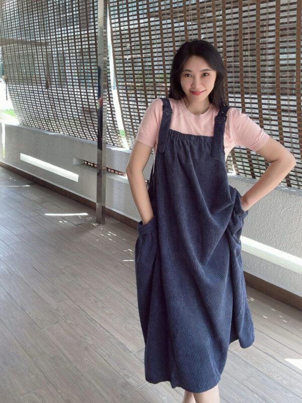 OVERSIZE Waffle Overall 潮牌大版 华夫格背带裙 - Image 2