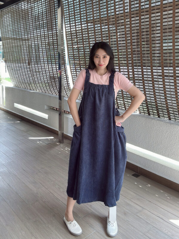 OVERSIZE Waffle Overall 潮牌大版 华夫格背带裙 - Image 6