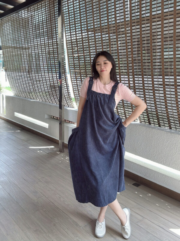 OVERSIZE Waffle Overall 潮牌大版 华夫格背带裙 - Image 4