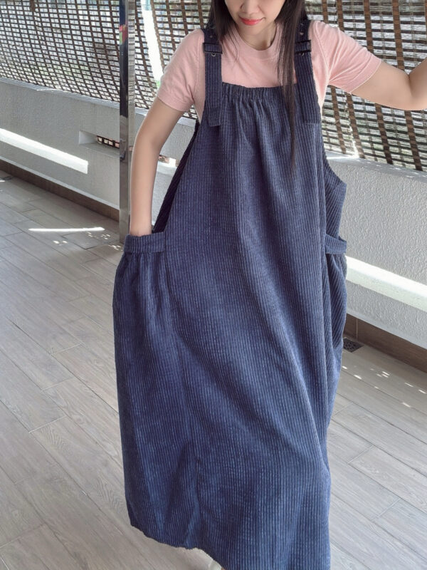 OVERSIZE Waffle Overall 潮牌大版 华夫格背带裙 - Image 3