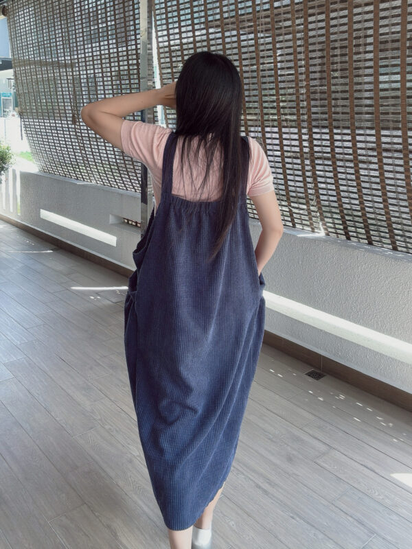 OVERSIZE Waffle Overall 潮牌大版 华夫格背带裙 - Image 5