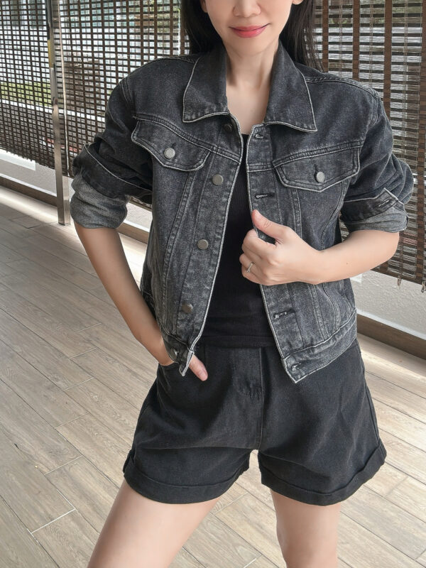 Punk Denim Jacket 美式牛仔机车夹克 - Image 6
