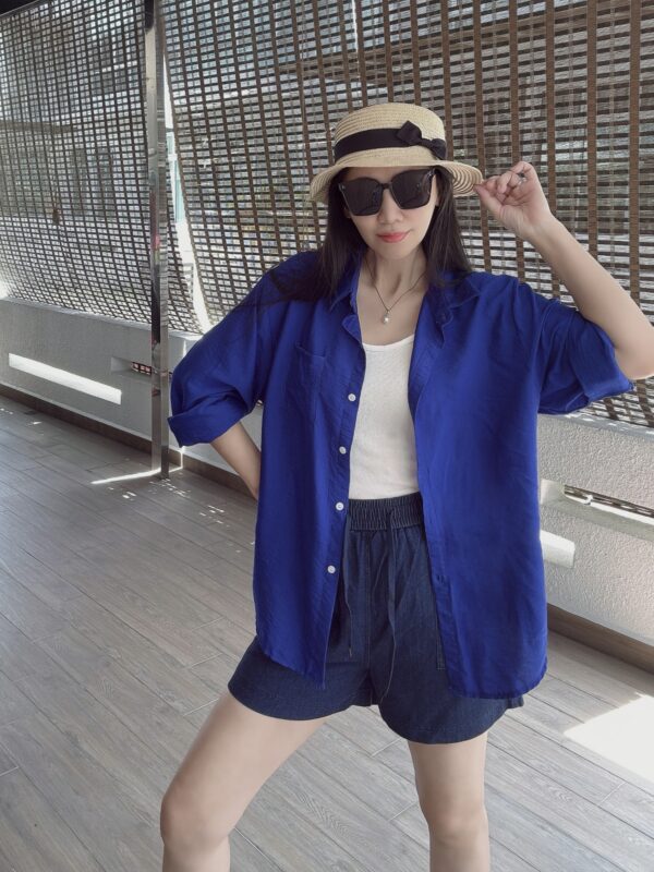 Klein-blue French Shirt 克莱因蓝 法式软衬衫 - Image 2