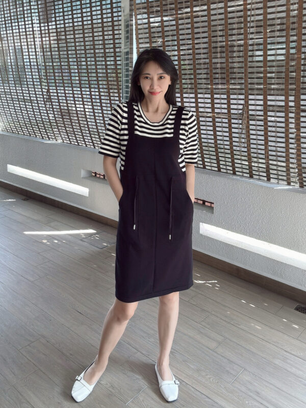 SASHA Knit Drawstring Fake Two Dress 针织假两件拉绳收腰 - Image 7