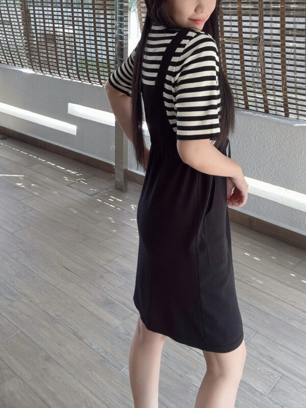 SASHA Knit Drawstring Fake Two Dress 针织假两件拉绳收腰 - Image 5