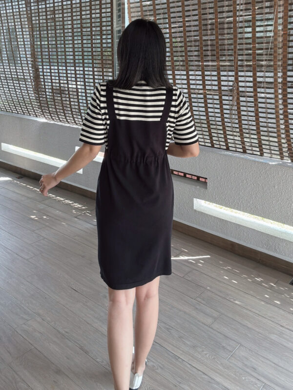 SASHA Knit Drawstring Fake Two Dress 针织假两件拉绳收腰 - Image 3