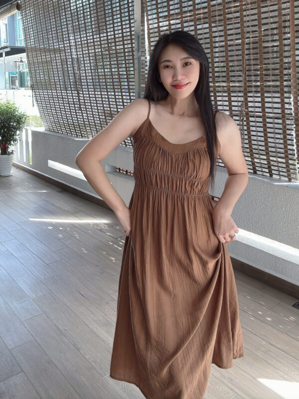 Maillard Style Sling Dress Set 美拉德系 高腰吊带裙套装 - Image 8