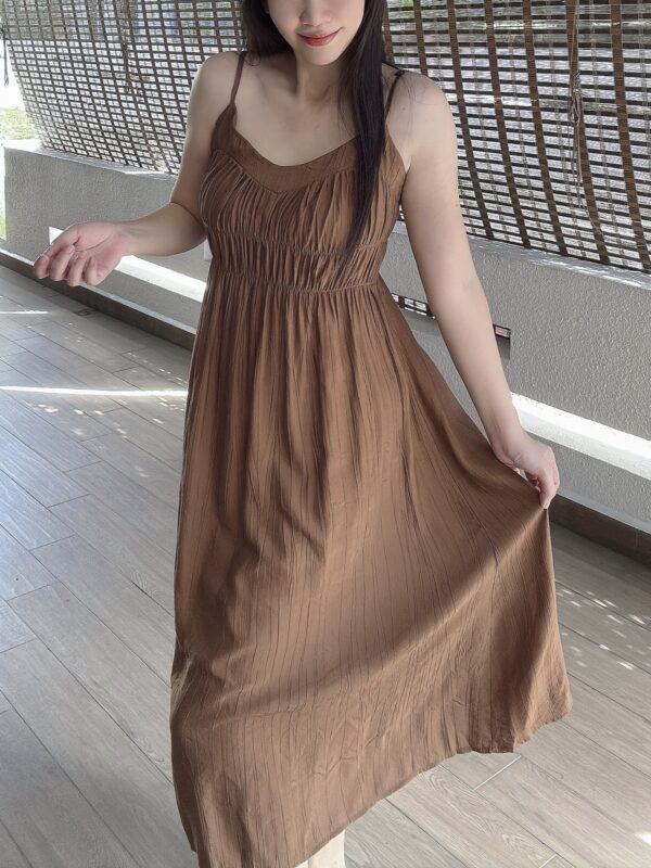 Maillard Style Sling Dress Set 美拉德系 高腰吊带裙套装 - Image 2