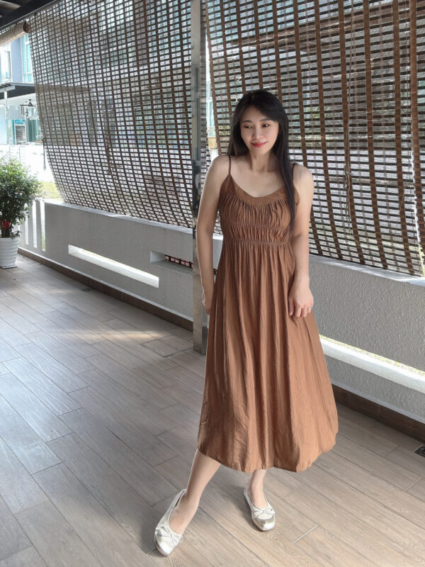 Maillard Style Sling Dress Set 美拉德系 高腰吊带裙套装 - Image 3