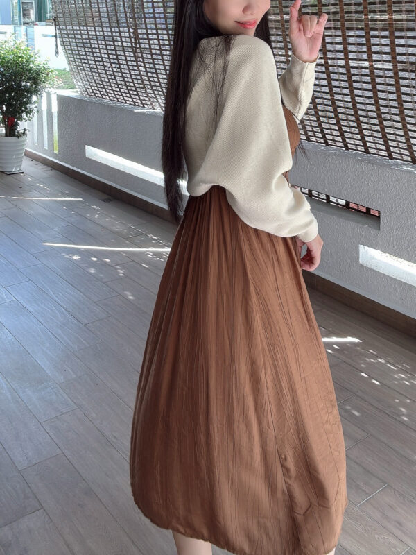 Maillard Style Sling Dress Set 美拉德系 高腰吊带裙套装 - Image 7