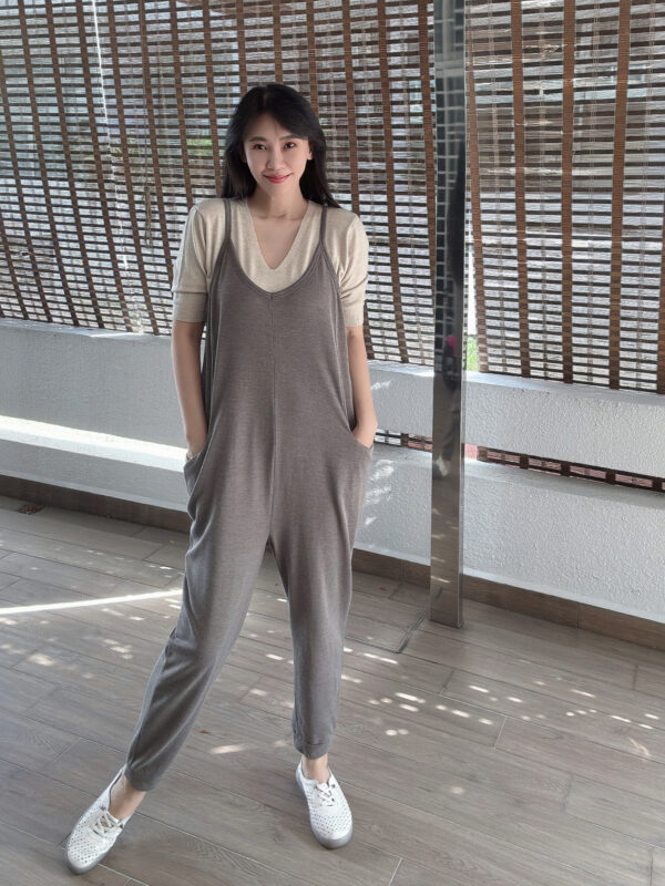 VARLA Pockets Harem Overall - Coffee 口袋哈伦背带裤 咖啡 - Image 5