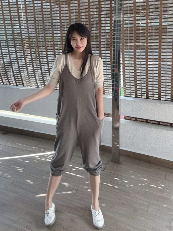 VARLA Pockets Harem Overall - Coffee 口袋哈伦背带裤 咖啡 - Image 2