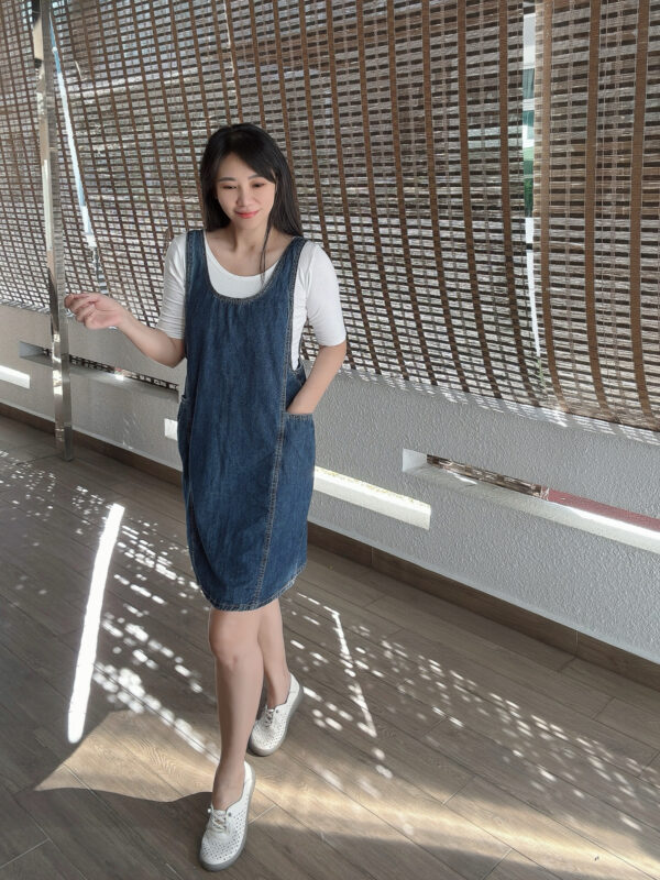 YOOMI Two Way Loose Straight Denim Overall 前后两穿牛仔直筒背带裙 - Image 7