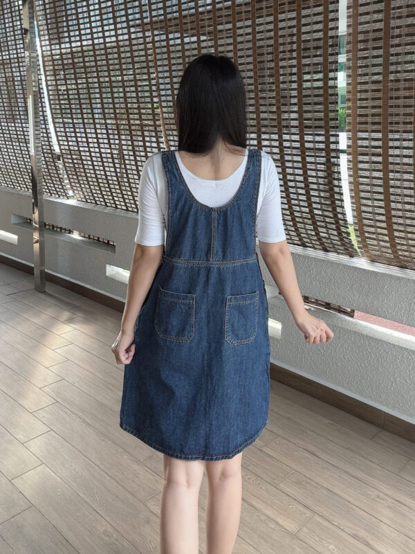 YOOMI Two Way Loose Straight Denim Overall 前后两穿牛仔直筒背带裙 - Image 4