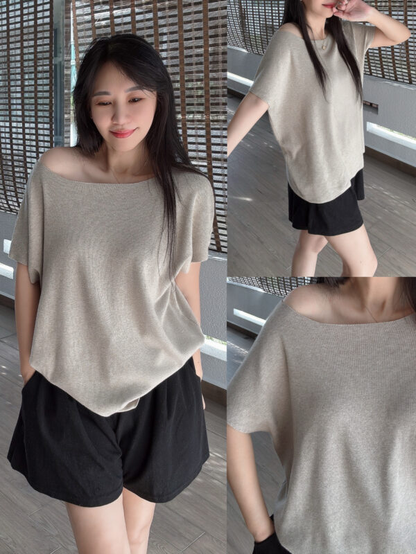 All-purpose style Minimalist Knit Top 极简慵懒风百搭针织上衣 - Image 3