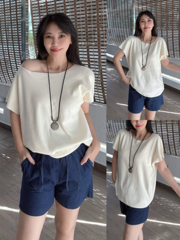 All-purpose style Minimalist Knit Top 极简慵懒风百搭针织上衣 - Image 2