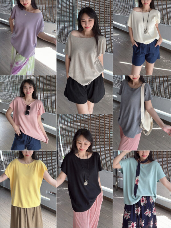 All-purpose style Minimalist Knit Top 极简慵懒风百搭针织上衣