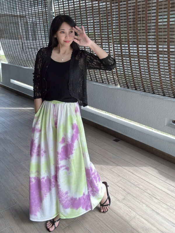 Purple Tie-dye Wide-leg Pant 滤镜紫 晕染直筒阔腿裤 - Image 2