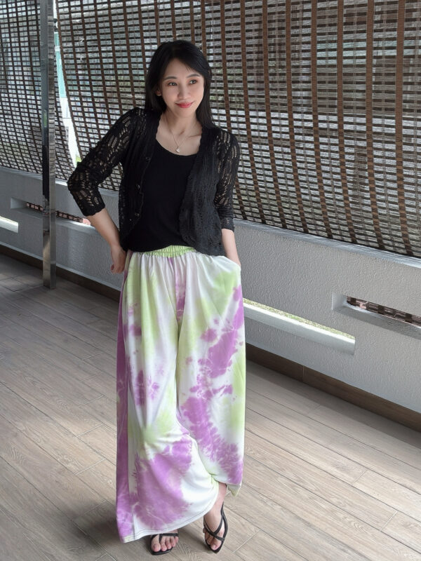 Purple Tie-dye Wide-leg Pant 滤镜紫 晕染直筒阔腿裤 - Image 4