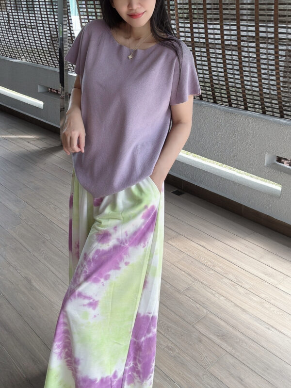 Purple Tie-dye Wide-leg Pant 滤镜紫 晕染直筒阔腿裤 - Image 6