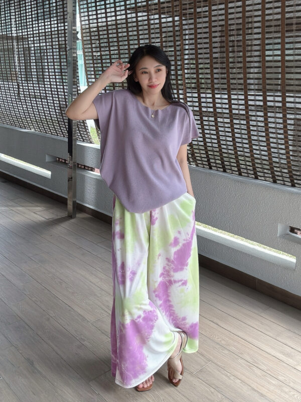 Purple Tie-dye Wide-leg Pant 滤镜紫 晕染直筒阔腿裤 - Image 5