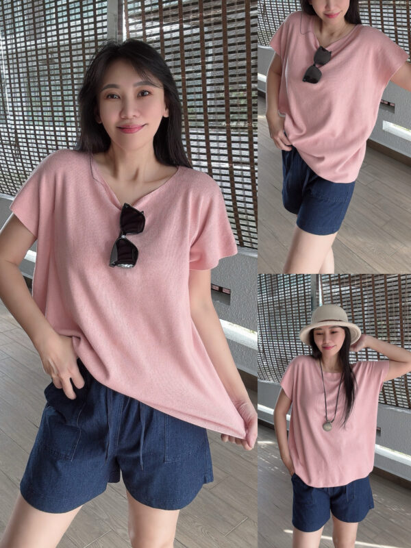 All-purpose style Minimalist Knit Top 极简慵懒风百搭针织上衣 - Image 5