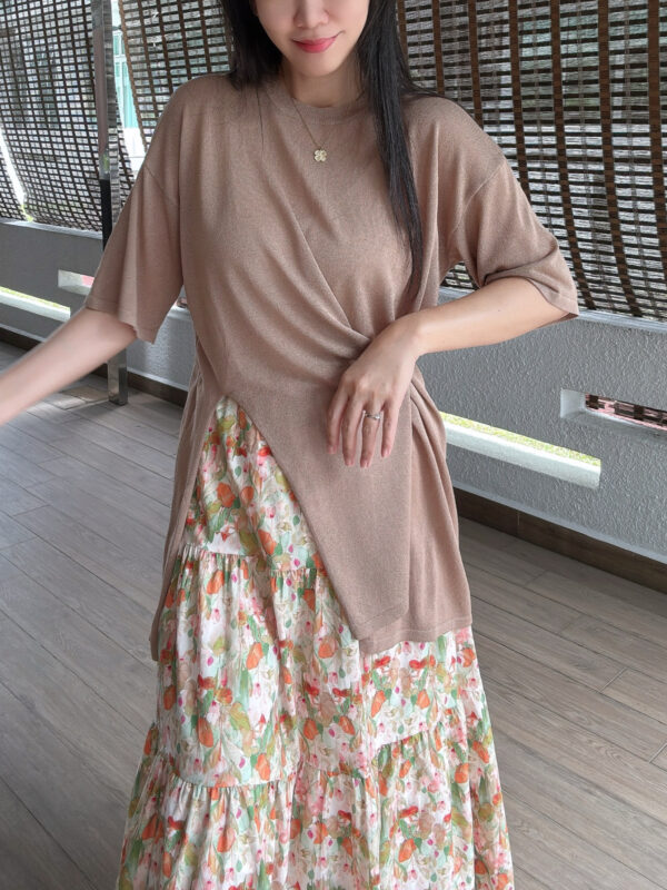 Spring Floral Watercolour Tiered Skirt 春日水彩碎花半裙 - Image 8