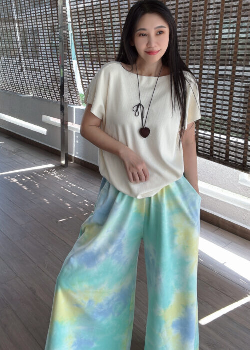 Blue Tie-dye Wide-leg Pant 滤镜蓝 晕染直筒阔腿裤
